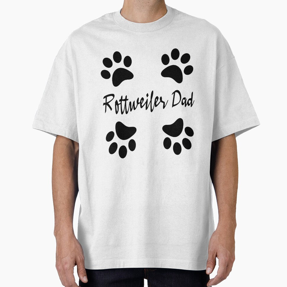 Rottweiler Dad Paw Prints Dog Lover Gift by SoyLamderma