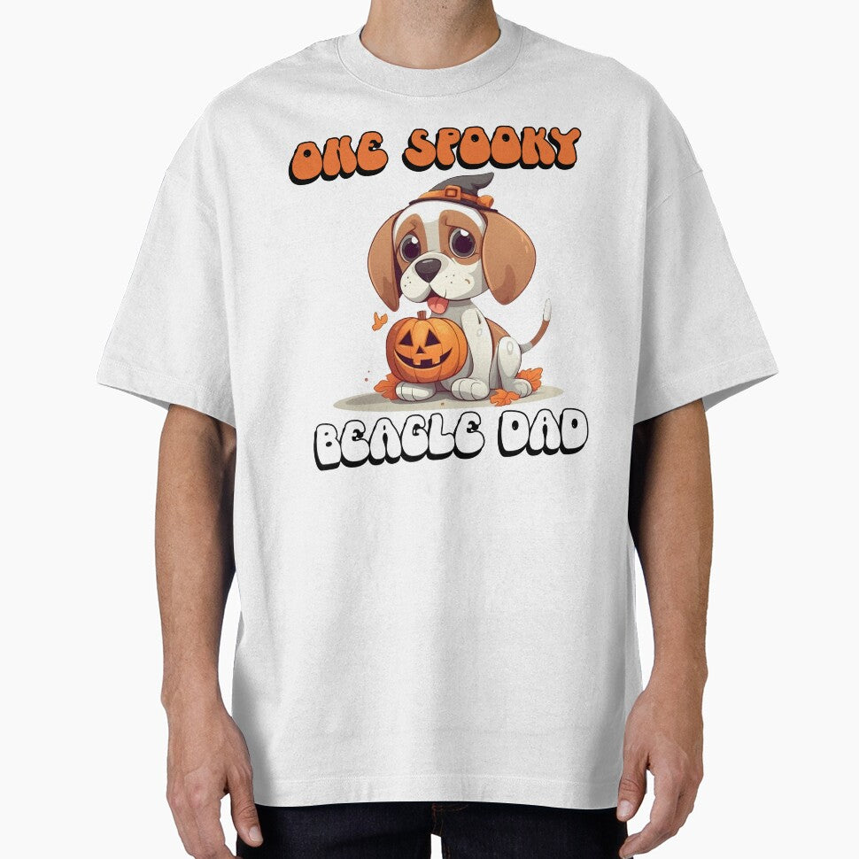 One Spooky Beagle Dad Cute Funny Halloween Dog by NoonMoonApparel