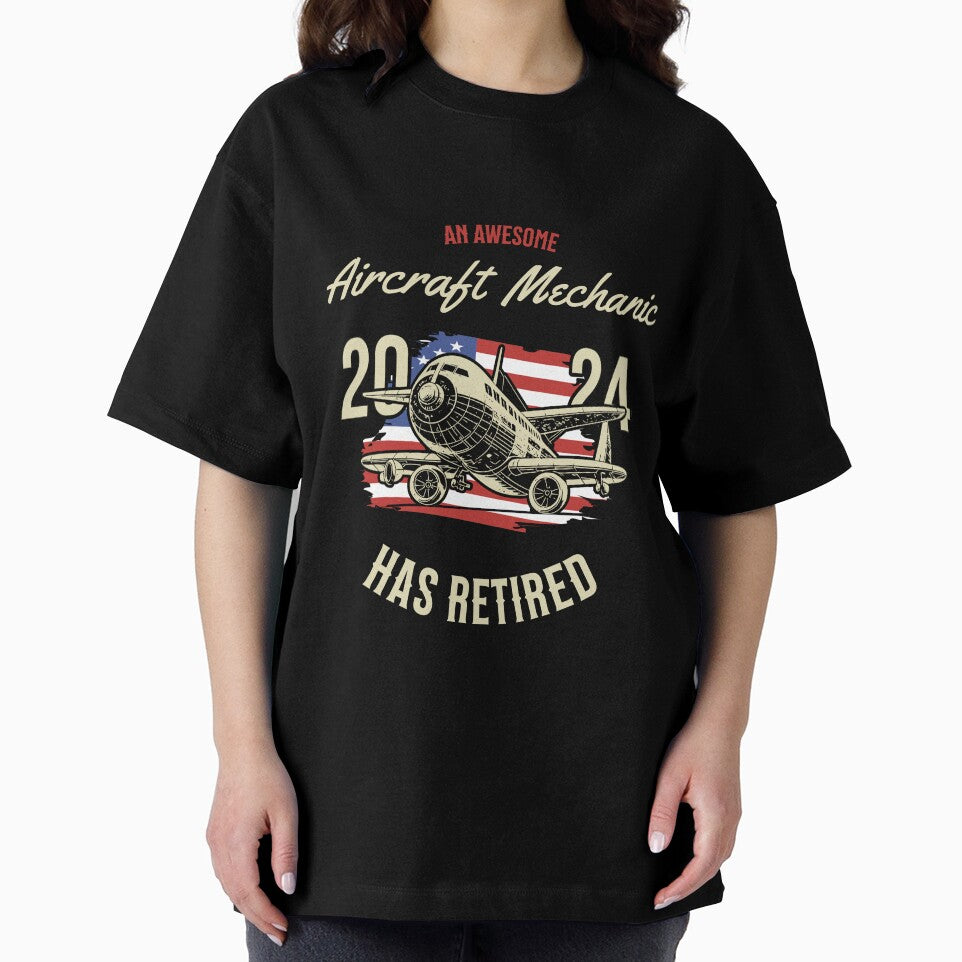 Patriotic 2024 Retired Awesome Aircraft Mechanic by Nicole Creates