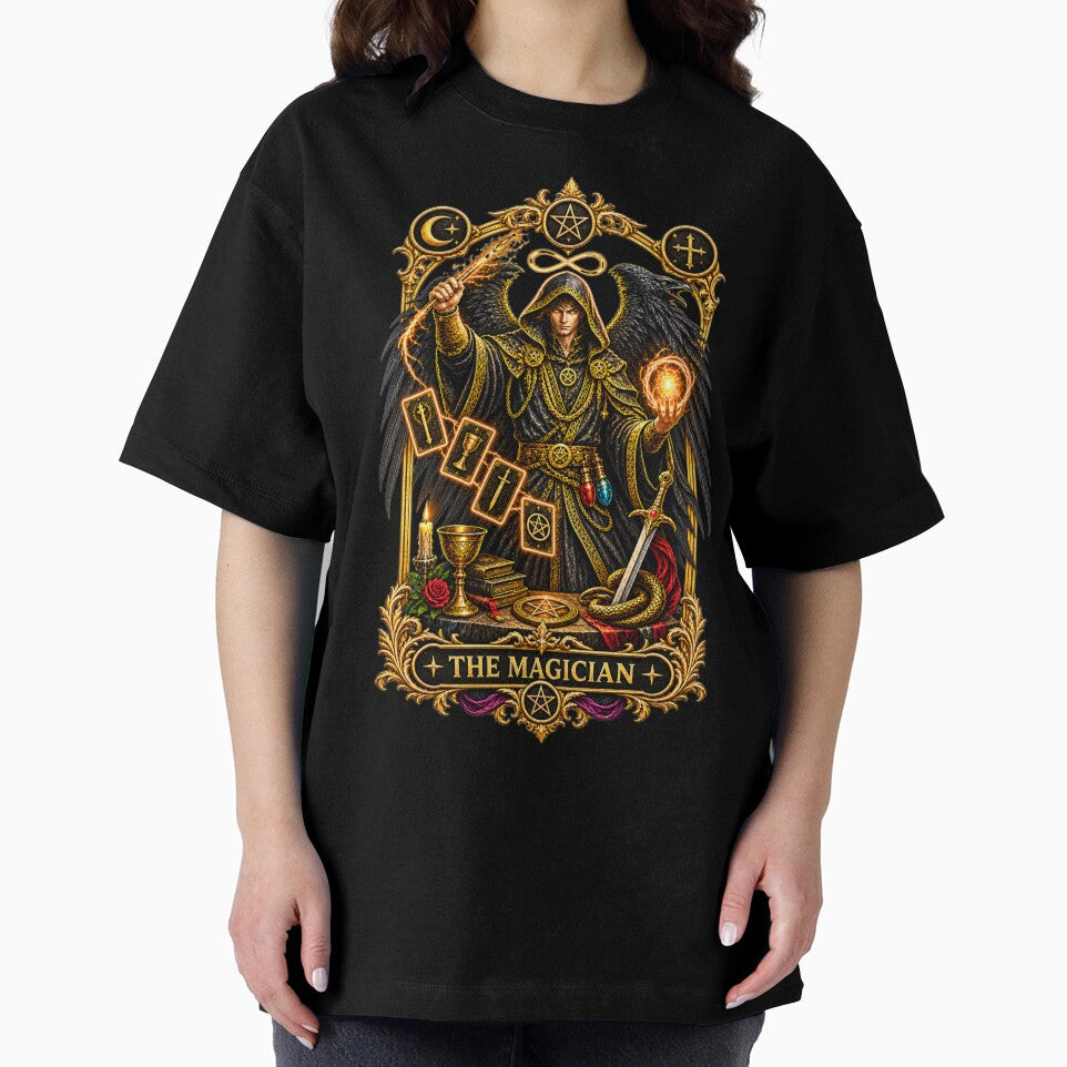 The Magician Tarot T-Shirt Occult Gothic Mystic Arcana Graphic Tee Unisex by LintonGriffin