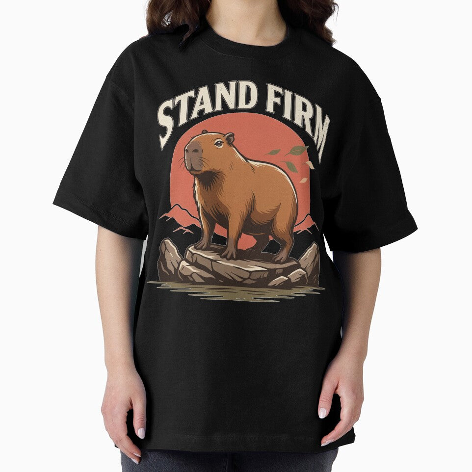 Stand Firm Capybara – Vintage Stoic Nature Design by No Excuses Supply