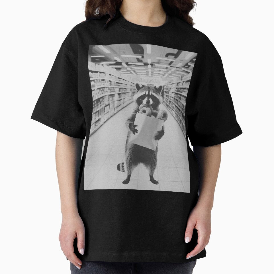 Raccoon Thief with Donuts Bag Inside Supermarket by MagicPixelArts