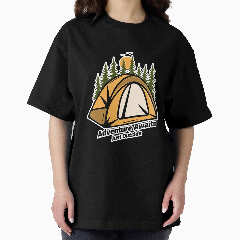 Adventure Awaits – Just Outside camping & hiking by LamountTees