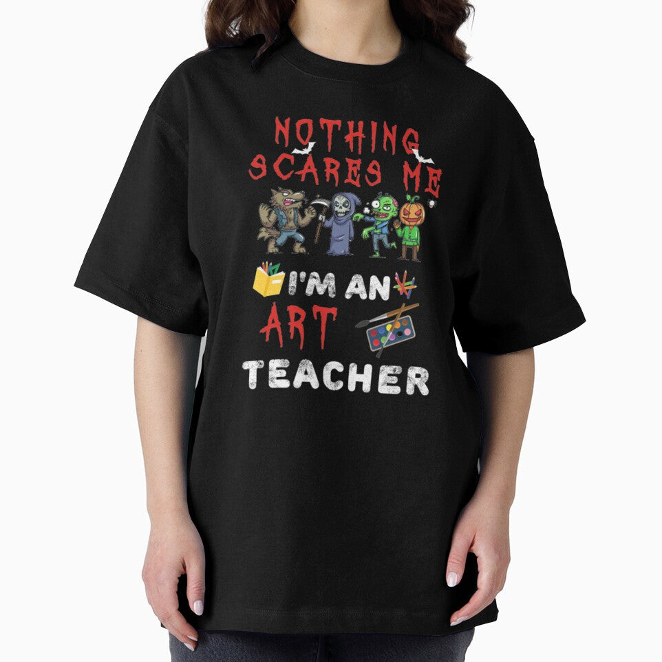 Nothing Scares Me I m An Art Teacher Mask Tshirt by Clavitaps