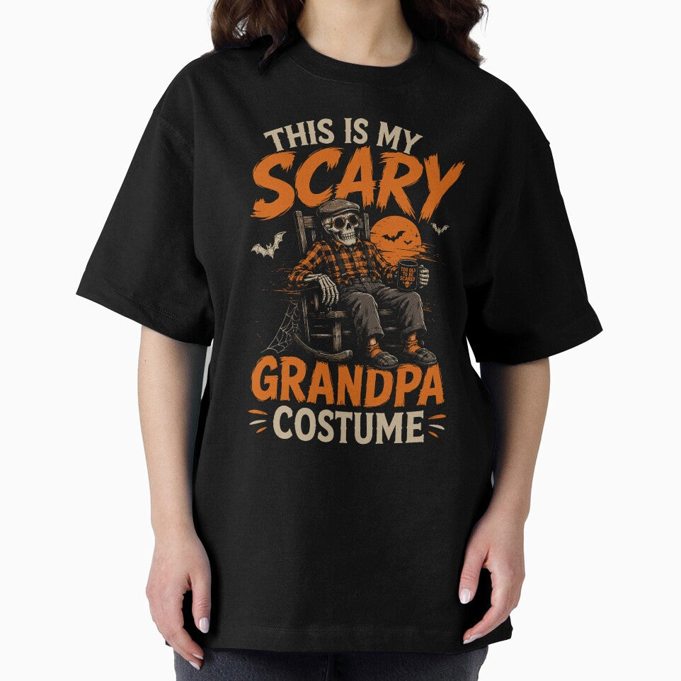 Scary Grandpa Costume Halloween Skeleton Grandpa Funny Halloween Design by mraihan