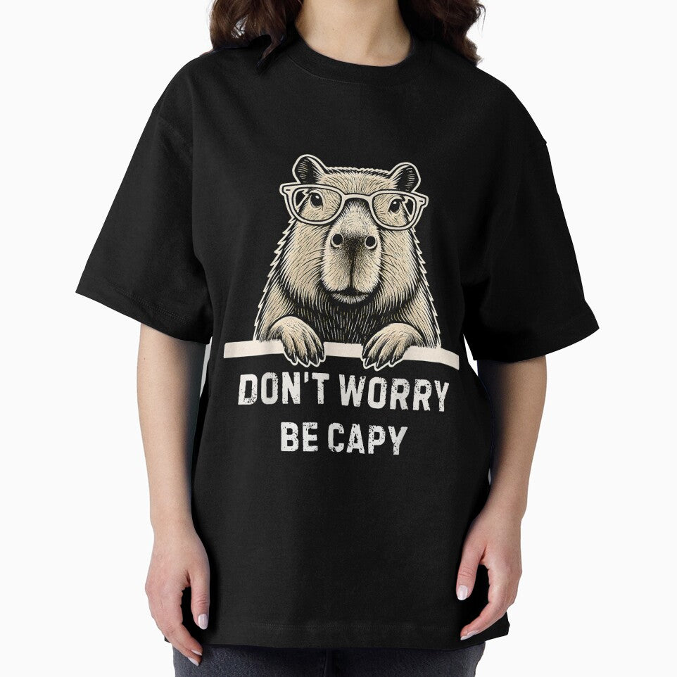 Capybara Lover Don't Worry Be Capy Gift for Men Women Kids Art for Men Women Kids , Capybara Gift Lover by DZIRI NAJAT