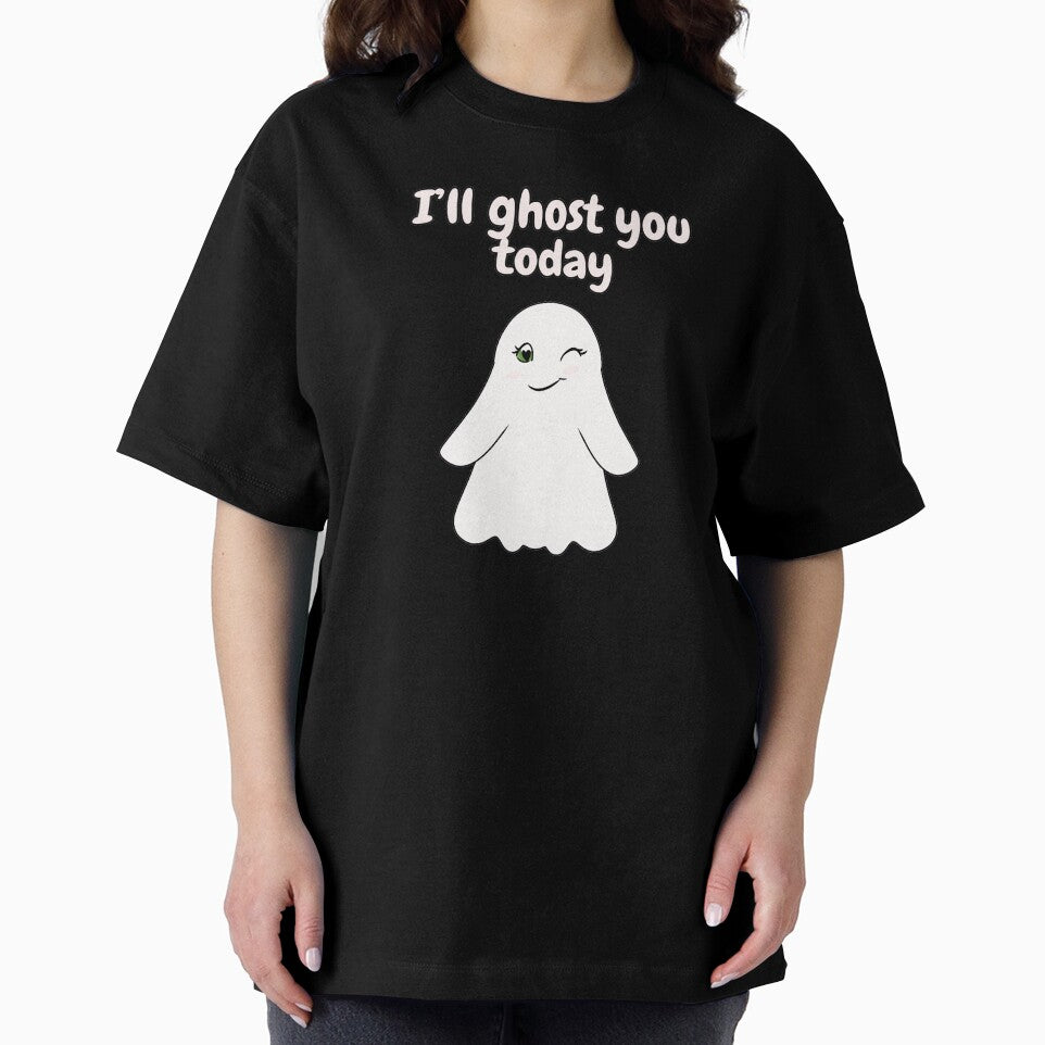 I'll ghost you today Cute and Funny Halloween Design by HugSomeNettles