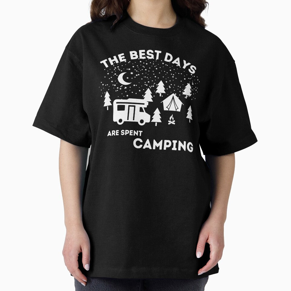 The Best Days Are Spent Camping with Cute Camper Design by salmamzr