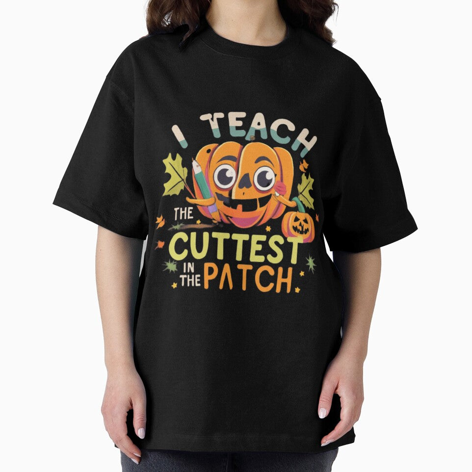 funny halloween teacher, i teach the cutest pumpkin in the patch,painting, 3d render by Threads by