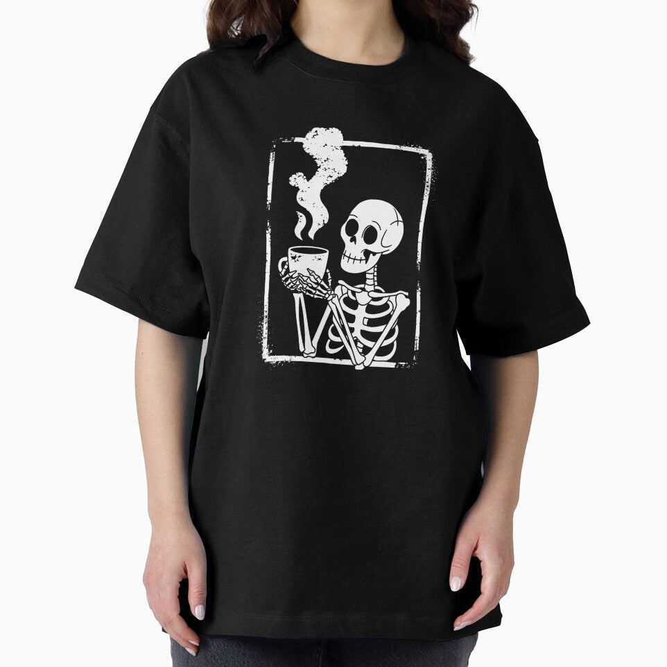 Coffee Break Cute Skeleton Halloween by Metin Ozer
