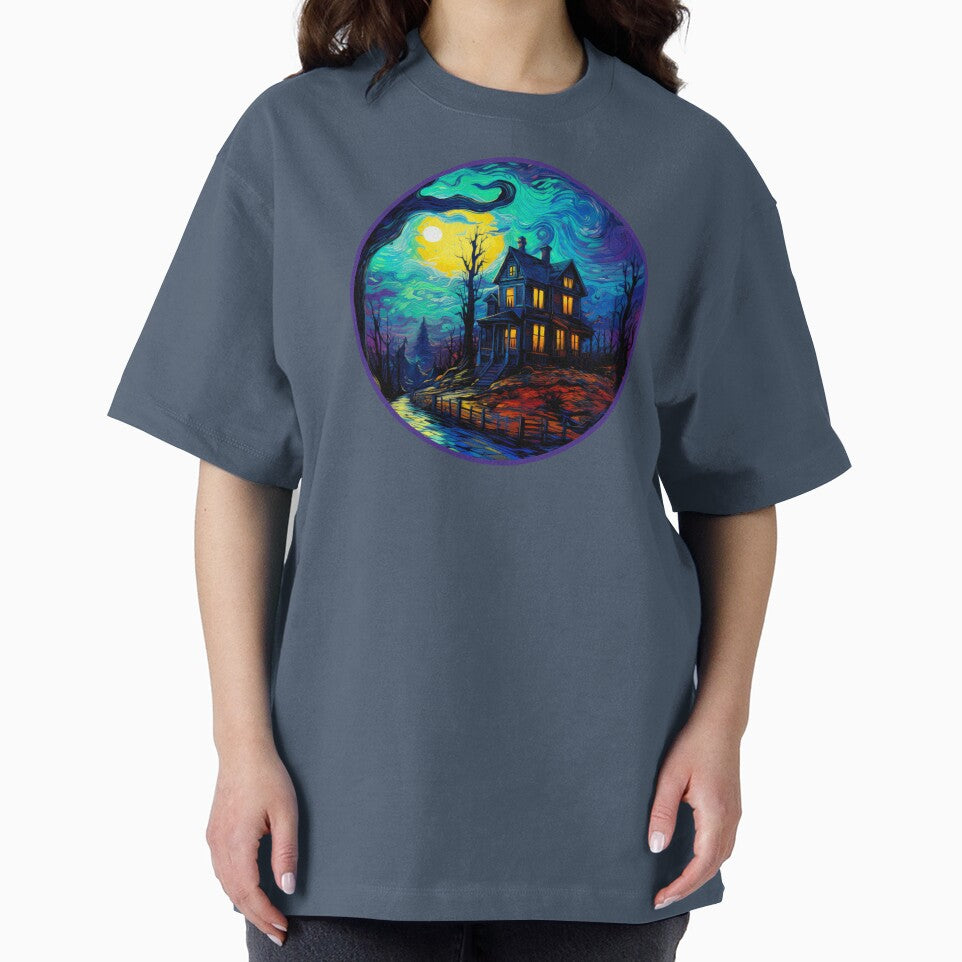 Starry Night Halloween Haunted House by Gsallicat