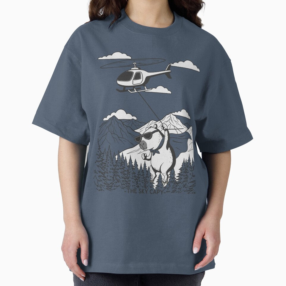 THE SKY CAPY Helicopter Action Superhero Capybara by cloneshark