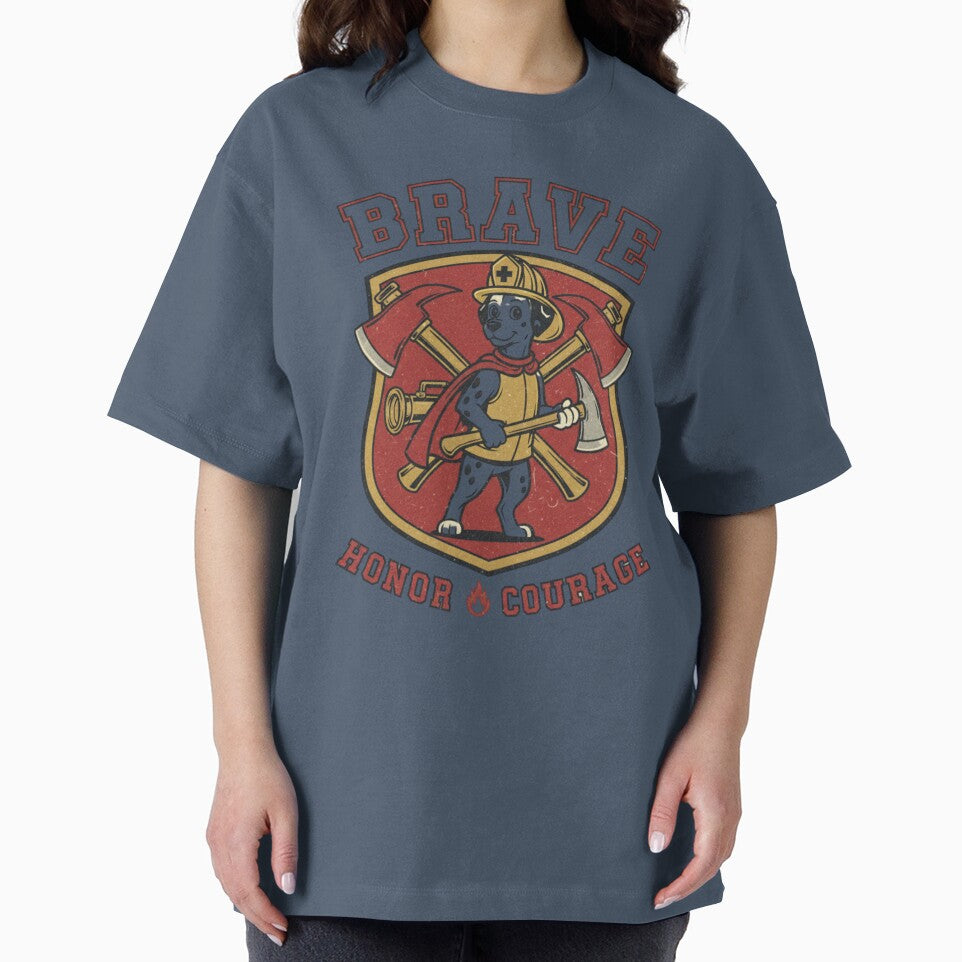 Retro Collegiate Firefighter classic tshirt by anandsiva2703