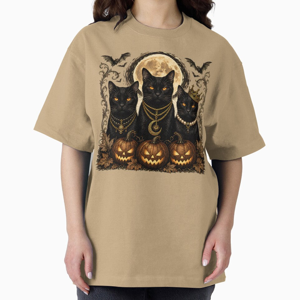Black Cat Coven – Gothic Halloween Cats and Pumpkins by LinaDesign Store