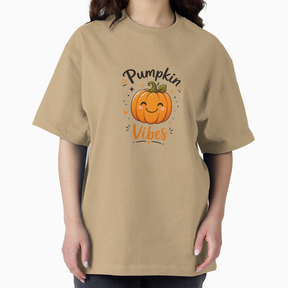 Cute Pumpkin Vibes Halloween Fall Design – Smiling Pumpkin Autumn Graphic by Sanika arts