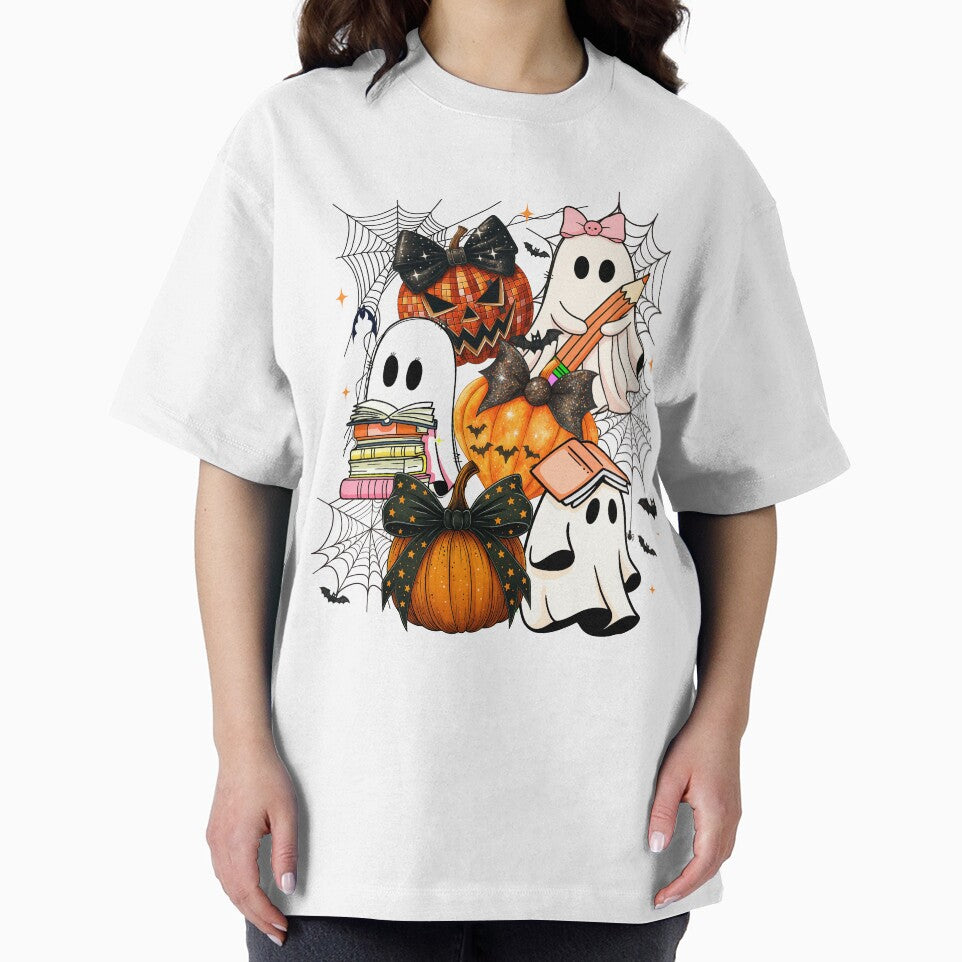 Spooky Ghost Book Reading Pumpkin Halloween Teacher Books by grumpzara