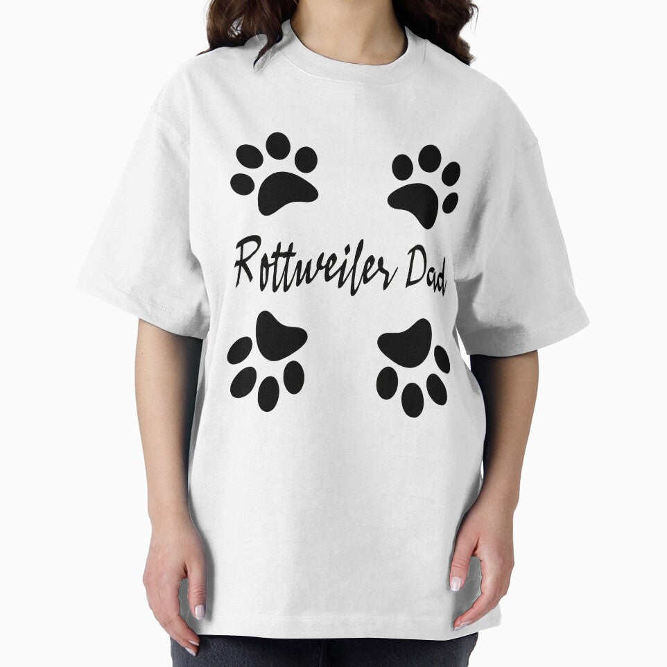 Rottweiler Dad Paw Prints Dog Lover Gift by SoyLamderma
