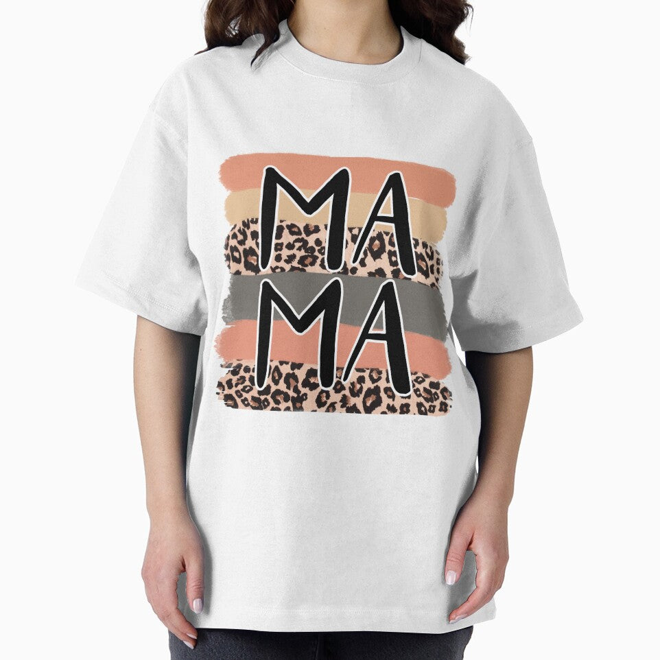 Mama Boho Striped Leopard Print Design by Ktfrans