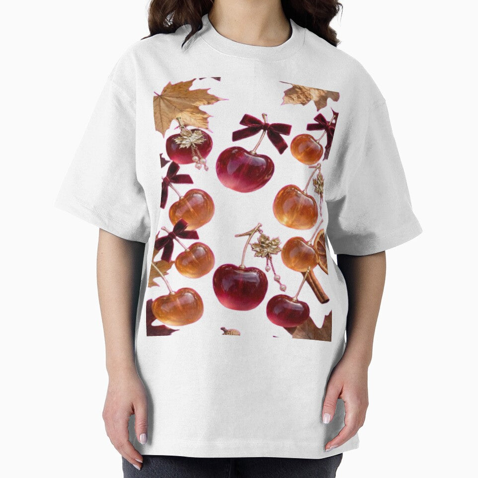 Autumn motif with cherries, spices and fallen leaves by PoenyL1rosy