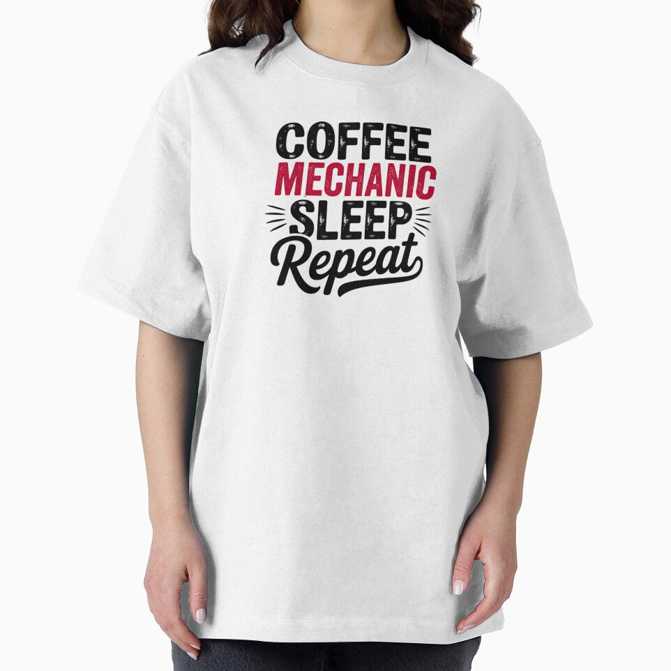 Coffee Mechanic Sleep Repeat - Funny Mechanic Lover by Watsonarts