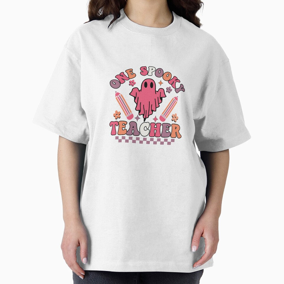 One Spooky Teacher Retro Ghost by suechtmpoa