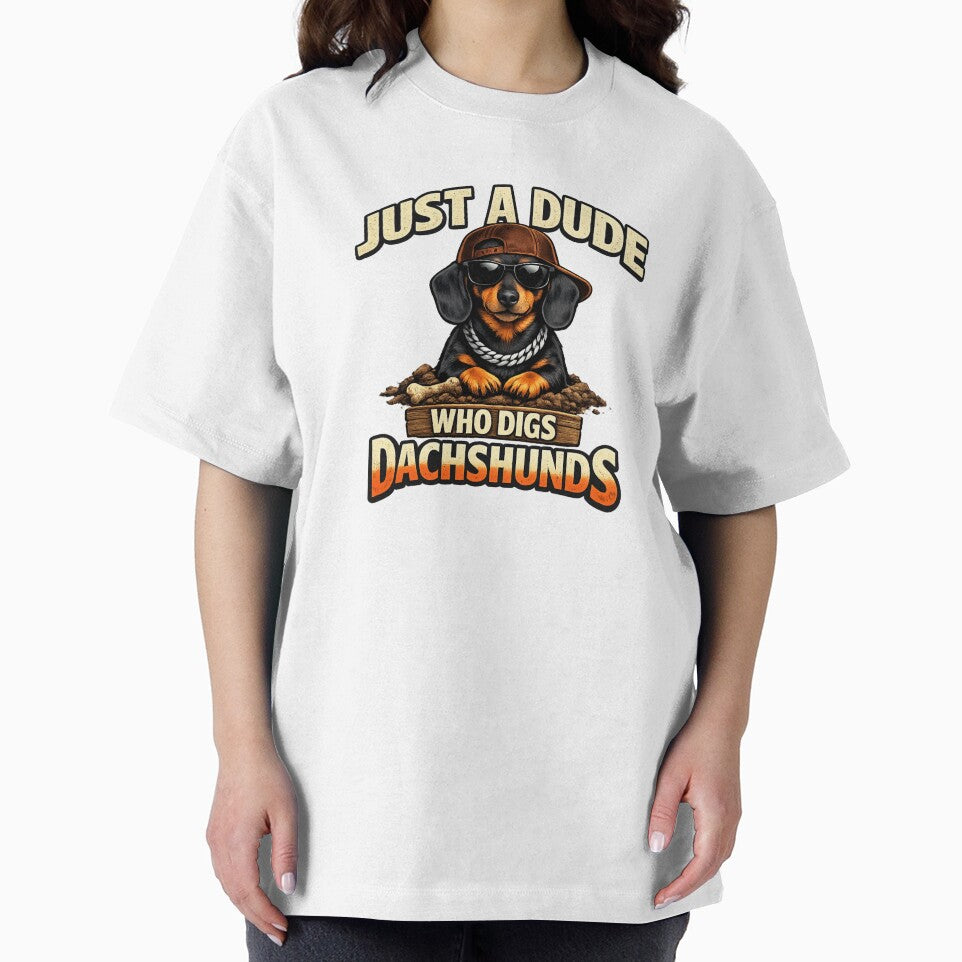 Just A Dude Who Digs Dachshunds by leilalongdogstudio01