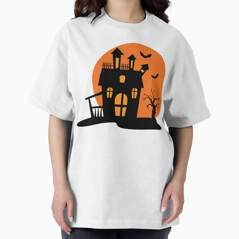 Haunted House and Full Moon by MagnoliaLake