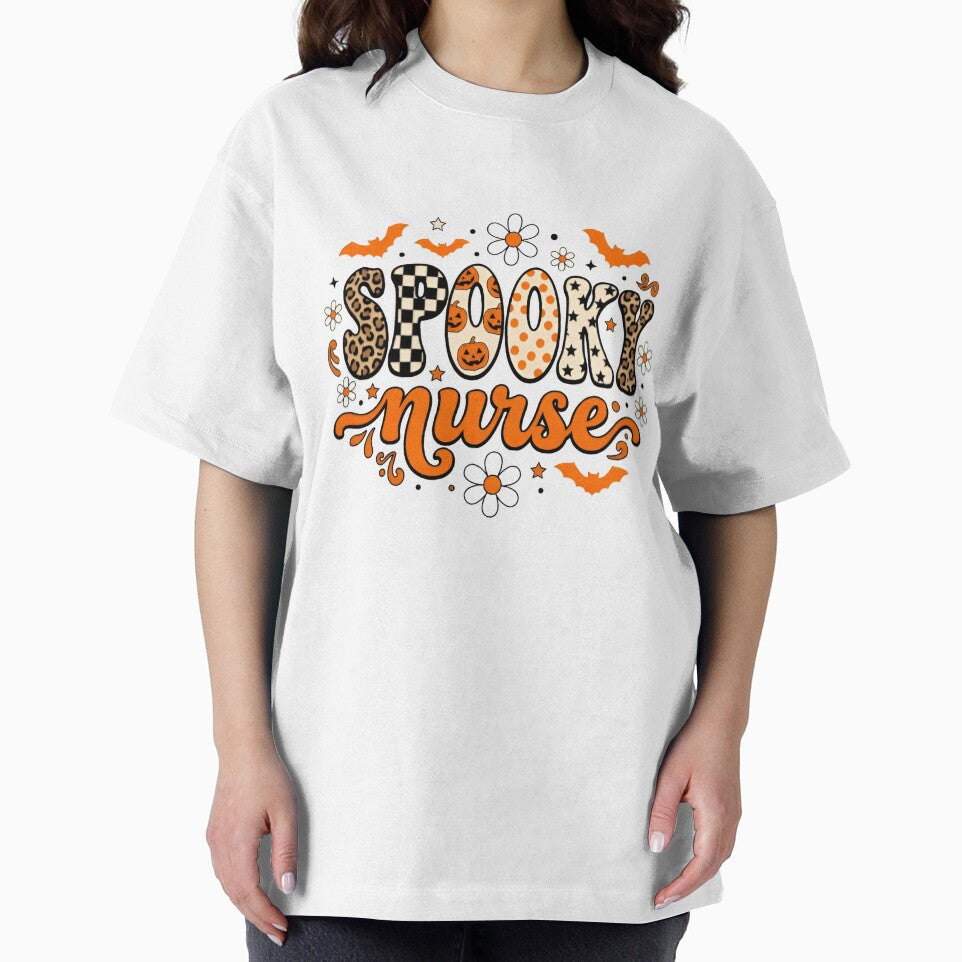 Spooky Nurse Halloween, Cute Nurse Halloween, Ghost Pumpkin Bat Nurse Retro Gift by Zizo-DR44
