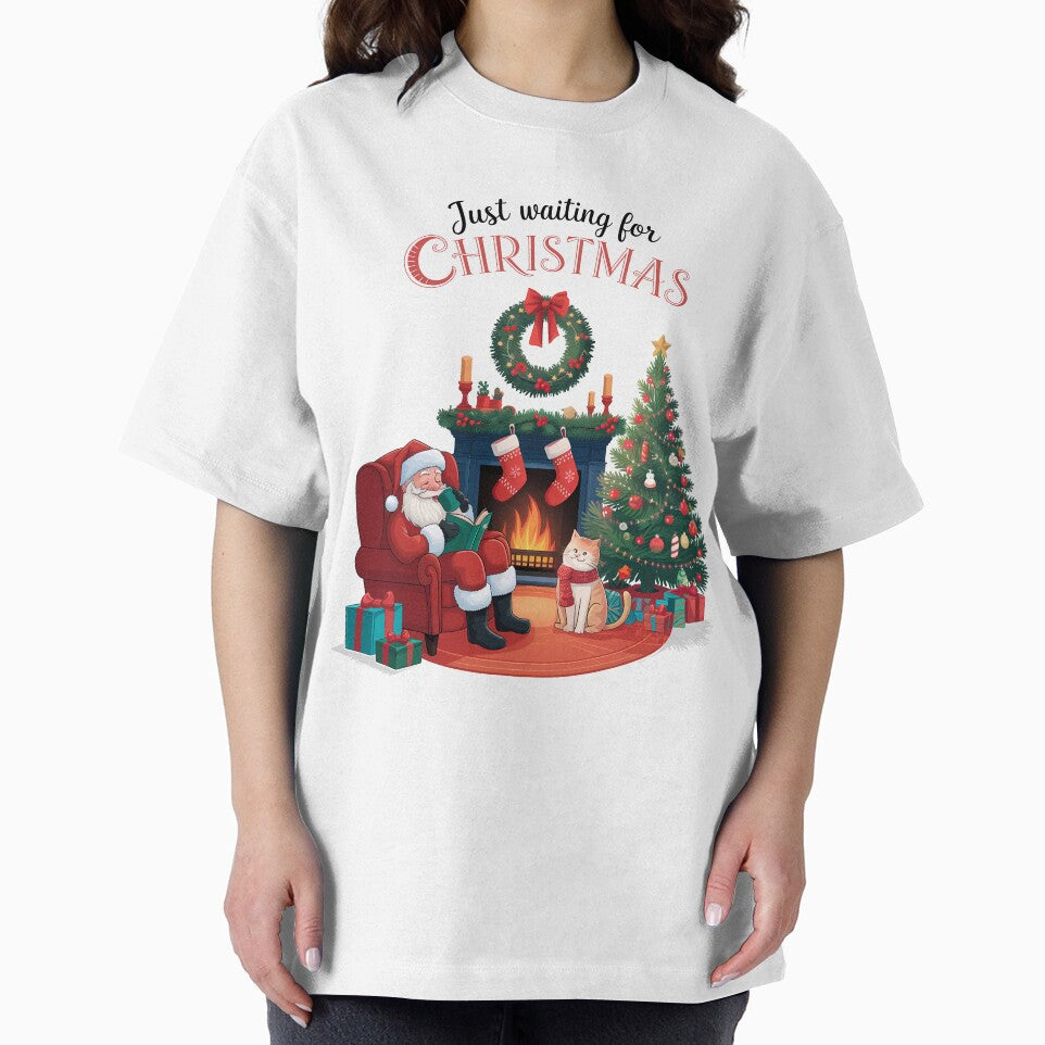 Santa's Cozy Christmas Eve by the Fireplace by TomxDesign