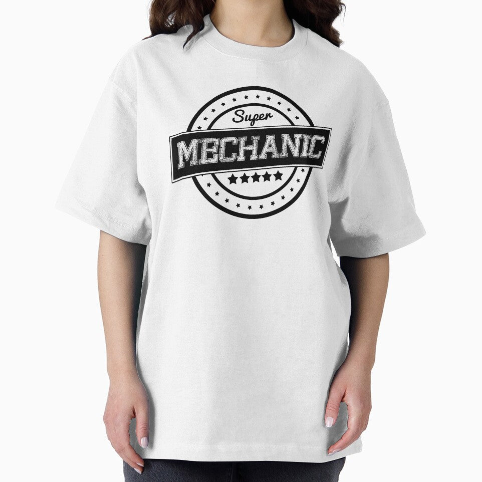 Super Mechanic Badge Stamp Vintage by WAMTEES