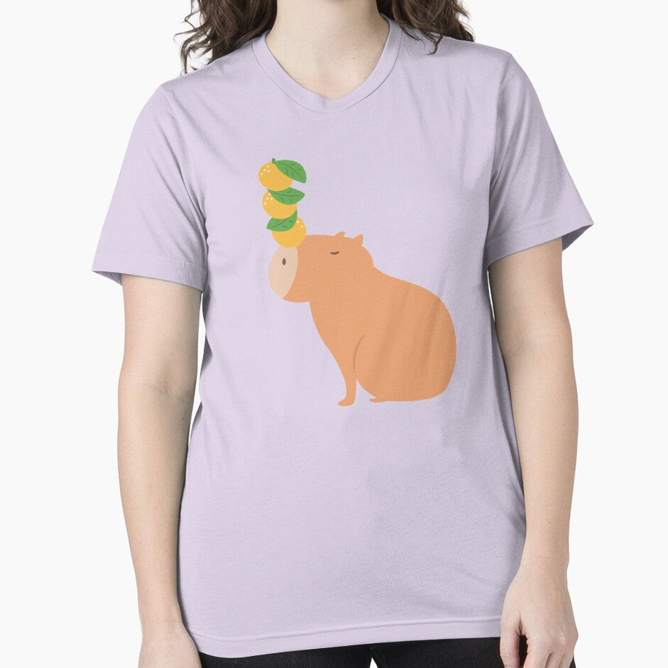 Capybara and Three Yuzus by Lulupainting