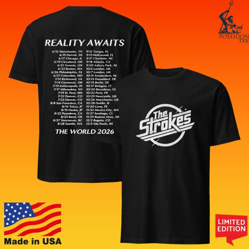 The Strokes Reality Awaits The World 2026 Tour Unisex