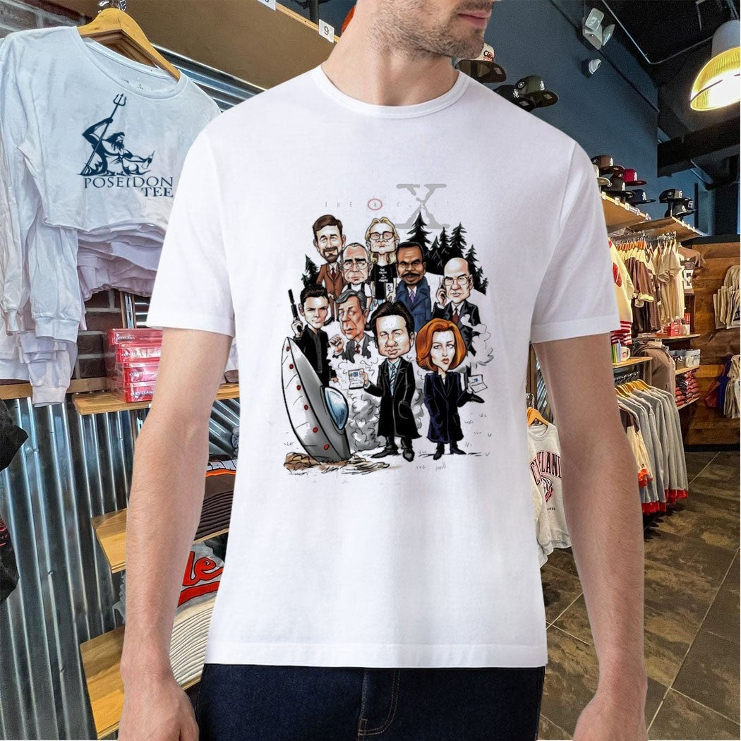 The X-files Characters Caricature Unisex