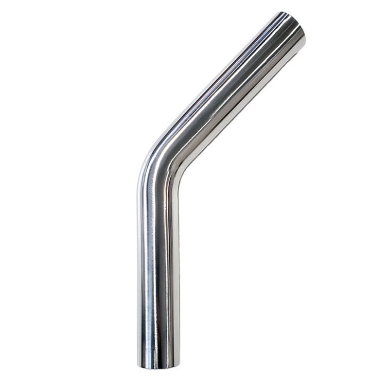 2.375″ 16ga 45 Mandrel Bend – (3.563″ CLR / 6.000″ Legs) – Polished OD – 304 Stainless