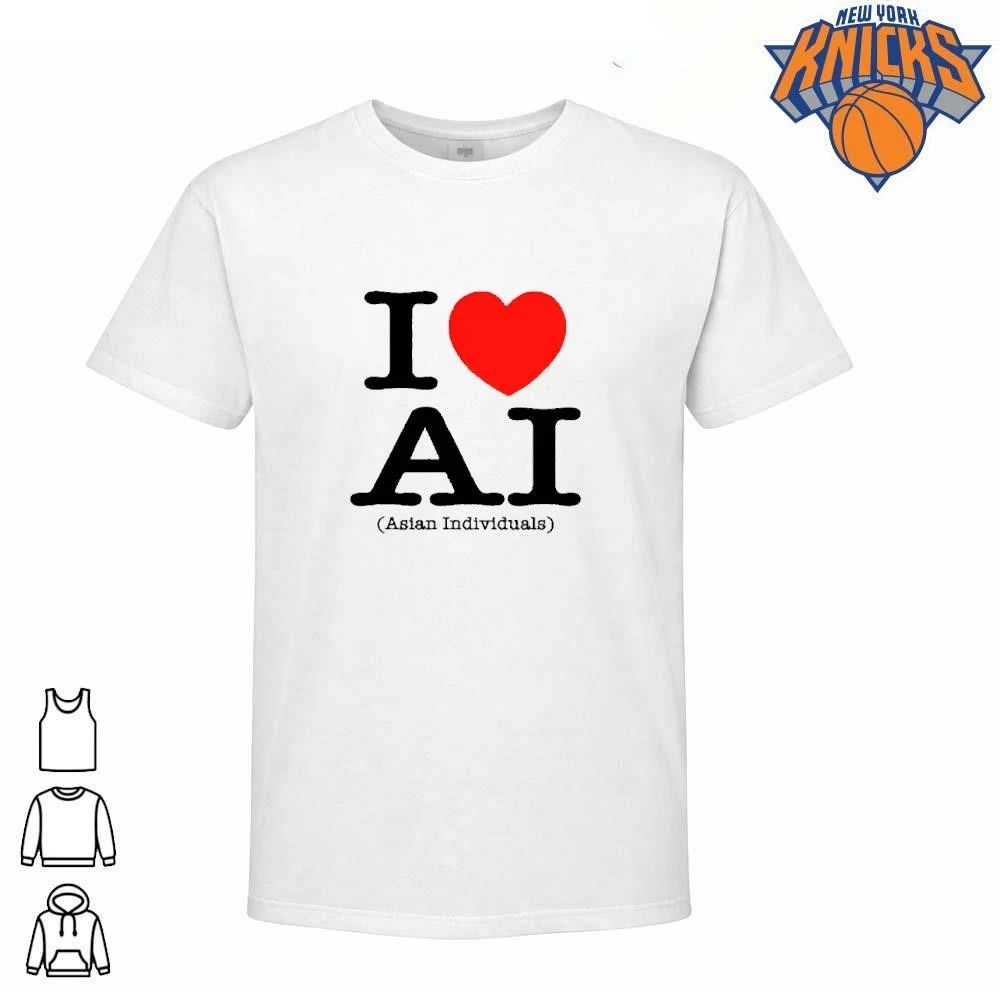 I Love AI Asian Individuals Funny Meme Heart Shirt Unisex