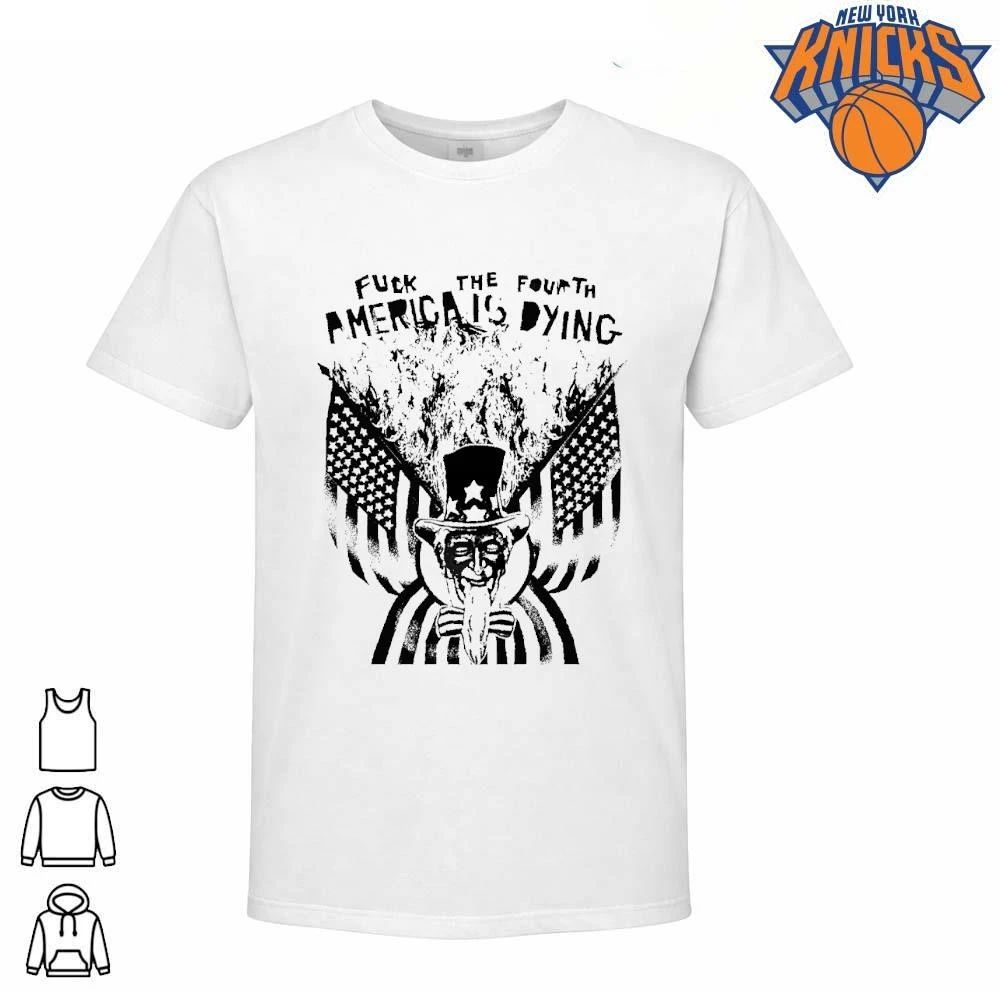 Fuck The Fourth America Is Dying Burning Uncle Sam Punk Grunge Shirt Unisex