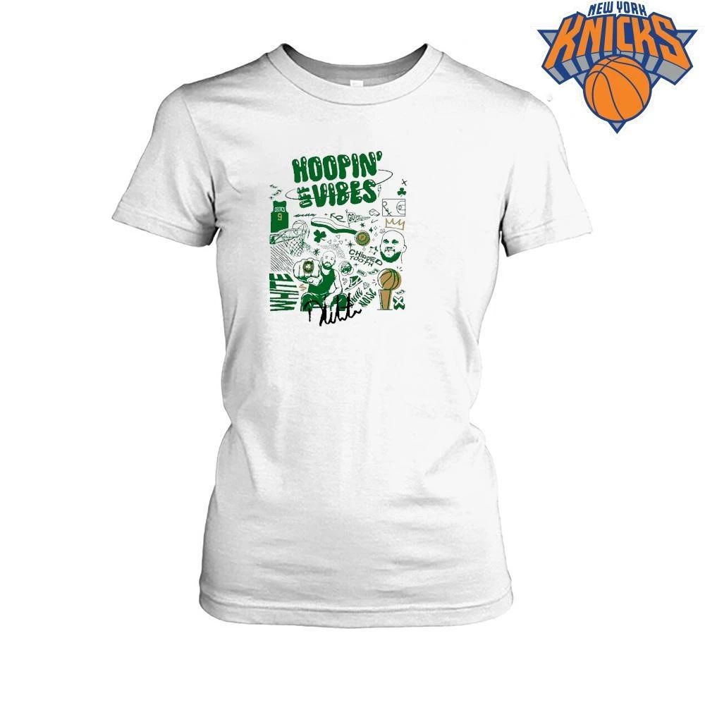 Derrick White Hoop Vibes Boston Celtics Championship Chipped Tooth Ring Doodle shirt Unisex