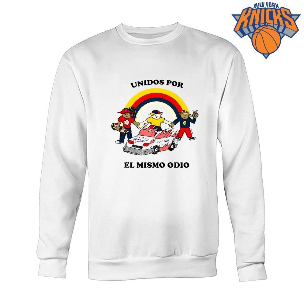 Unidos Por El Mismo Odio ACAB Burning Police Car Rainbow Vintage Shirt Unisex