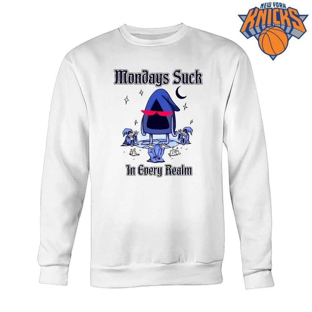 Mondays Suck In Every Realm Cult Wizard Funny Meme Shirt Unisex