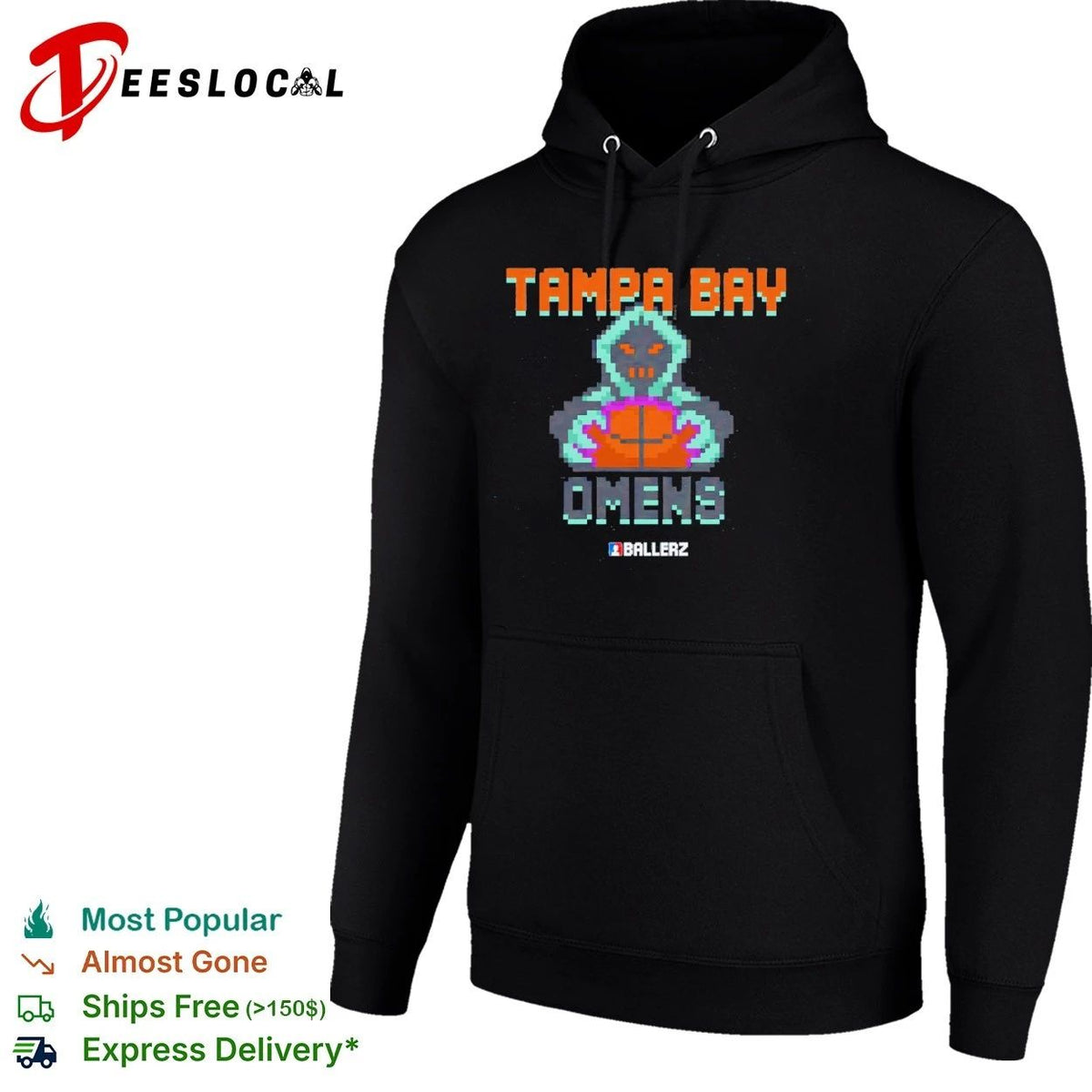 Tampa Bay Omens Ballerz basketball pixel art Unisex