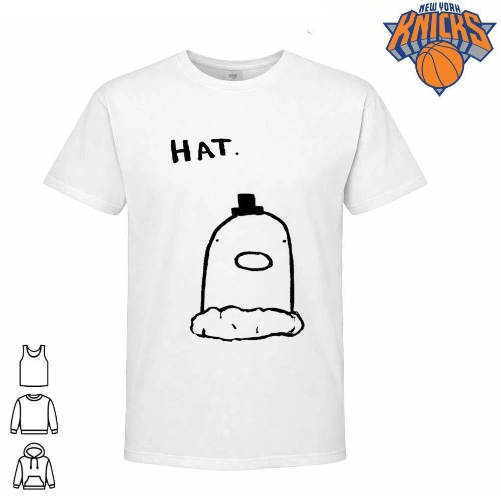 Hat Cute Little Ghost Wearing Tiny Black Top Hat Cartoon Doodle Shirt Unisex