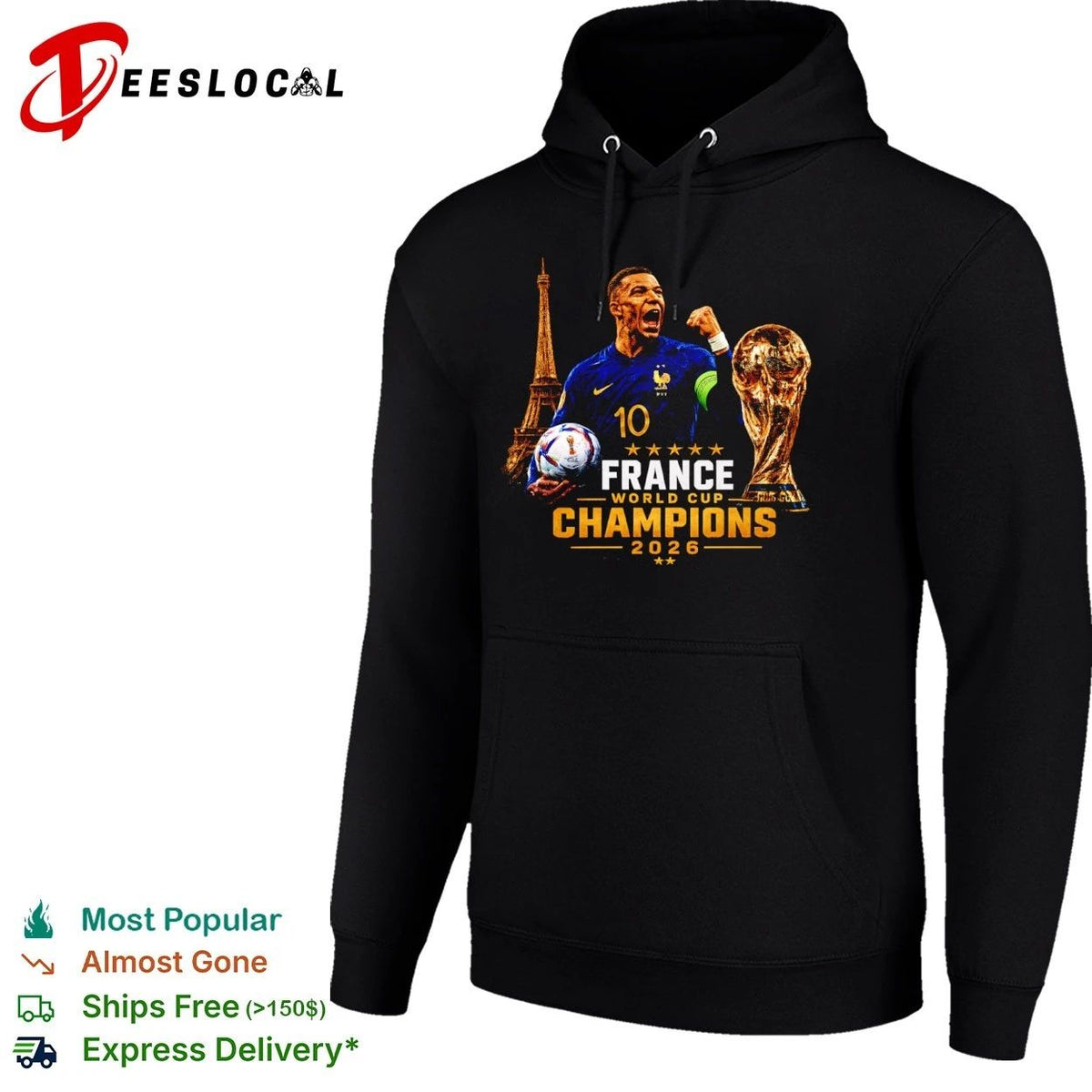 Kylian Mbappe France National Football Team World Cup Champions 2026 Unisex