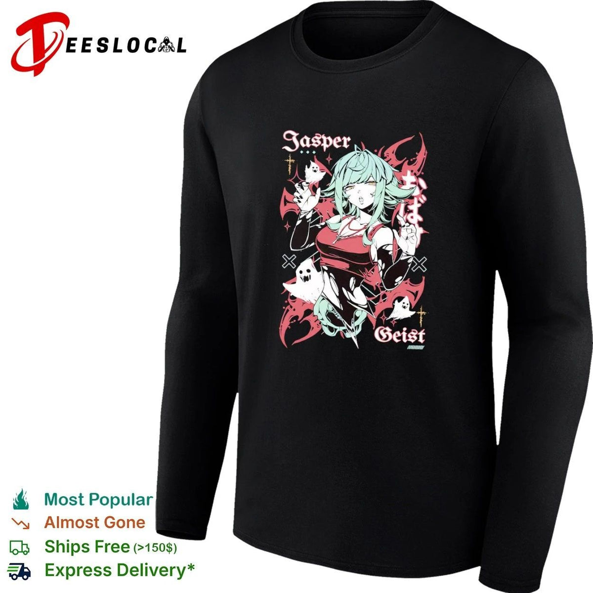 Jasper Geist Anime Girl Ghost goth manga Unisex
