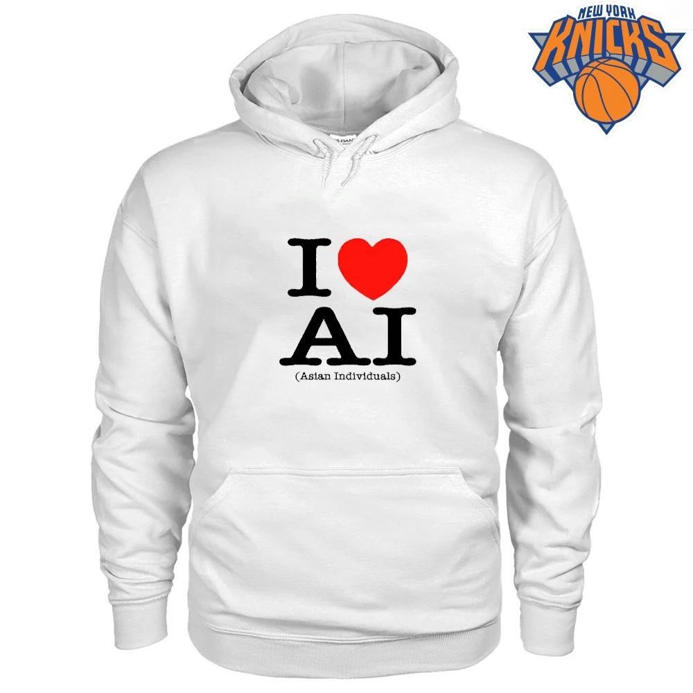I Love AI Asian Individuals Funny Meme Heart Shirt Unisex