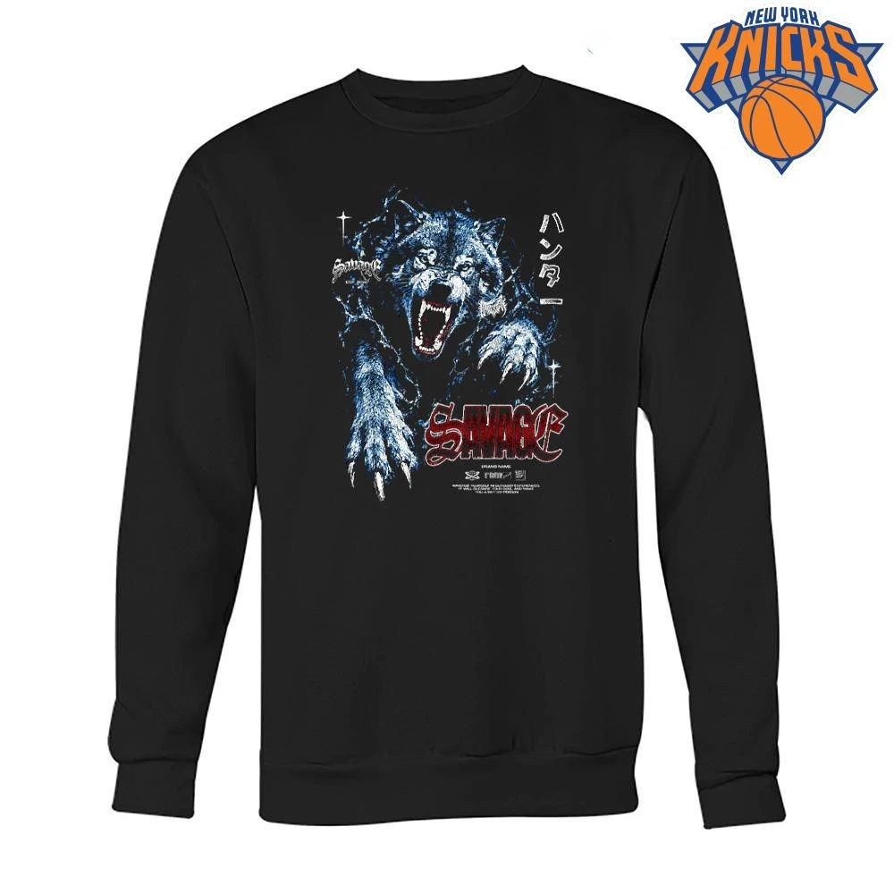 Savage Werewolf Blue Lightning Angry Wolf Head Streetwear Goth Shirt Unisex