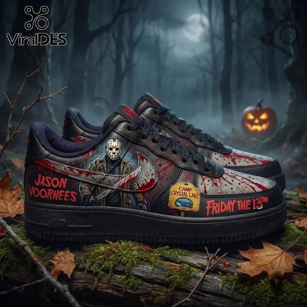 Jason Voorhees Horror Movie Custom Air Force 1 Shoes