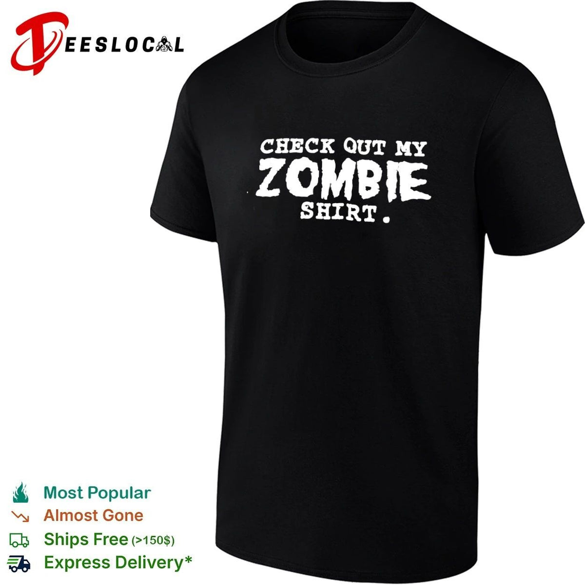 Check Out My Zombie Shirt undead horror Unisex