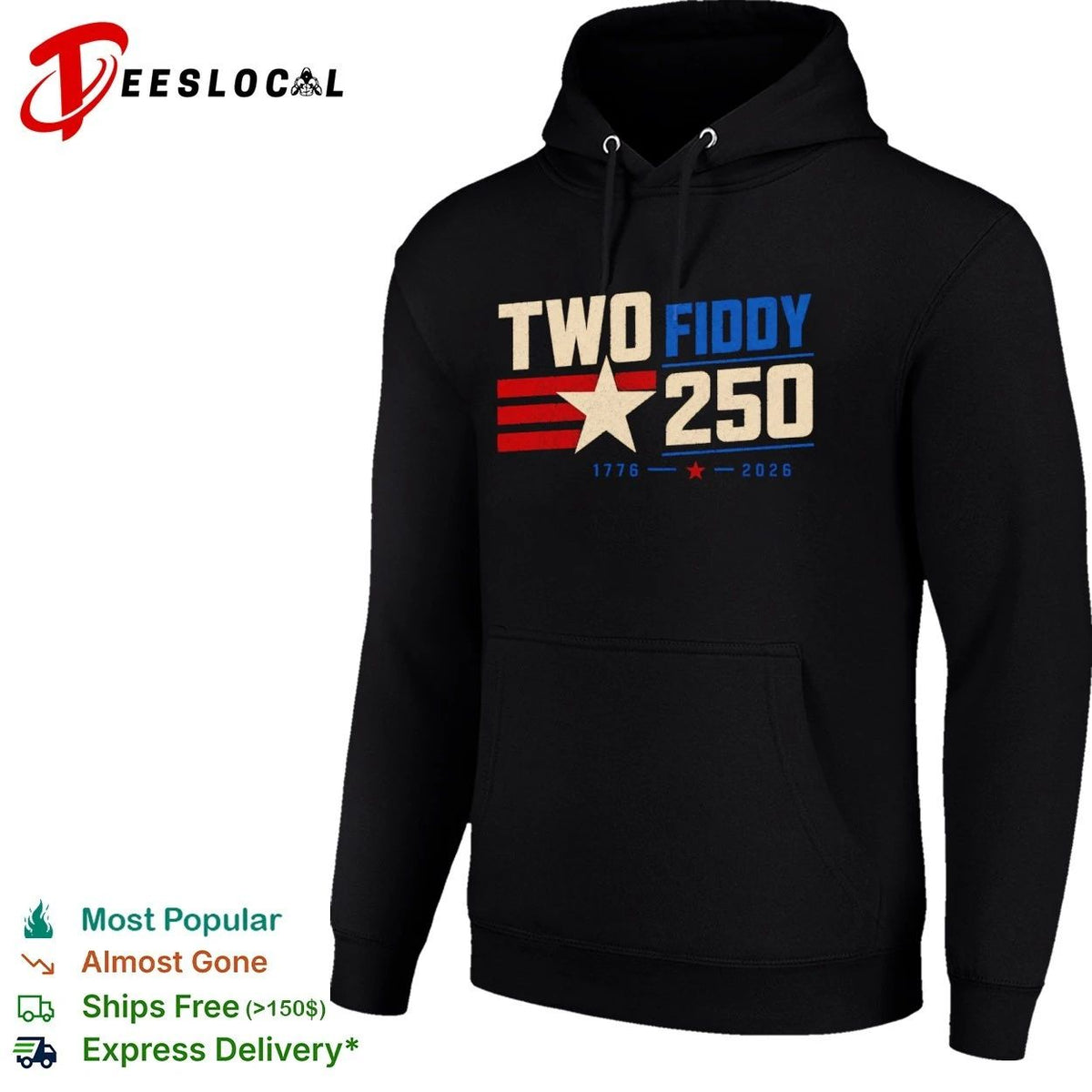 Two Fiddy 250 1776 2026 USA Independence Unisex