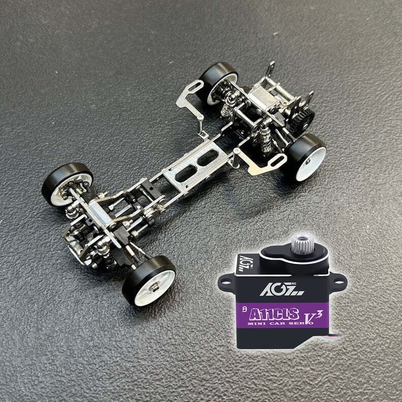 SUPER-G RTS RTS V0 1-24 RWD DRIFT CHASSIS KIT With AGFRC 1.4KG Micro Programmable Coreless Digital RC Servo