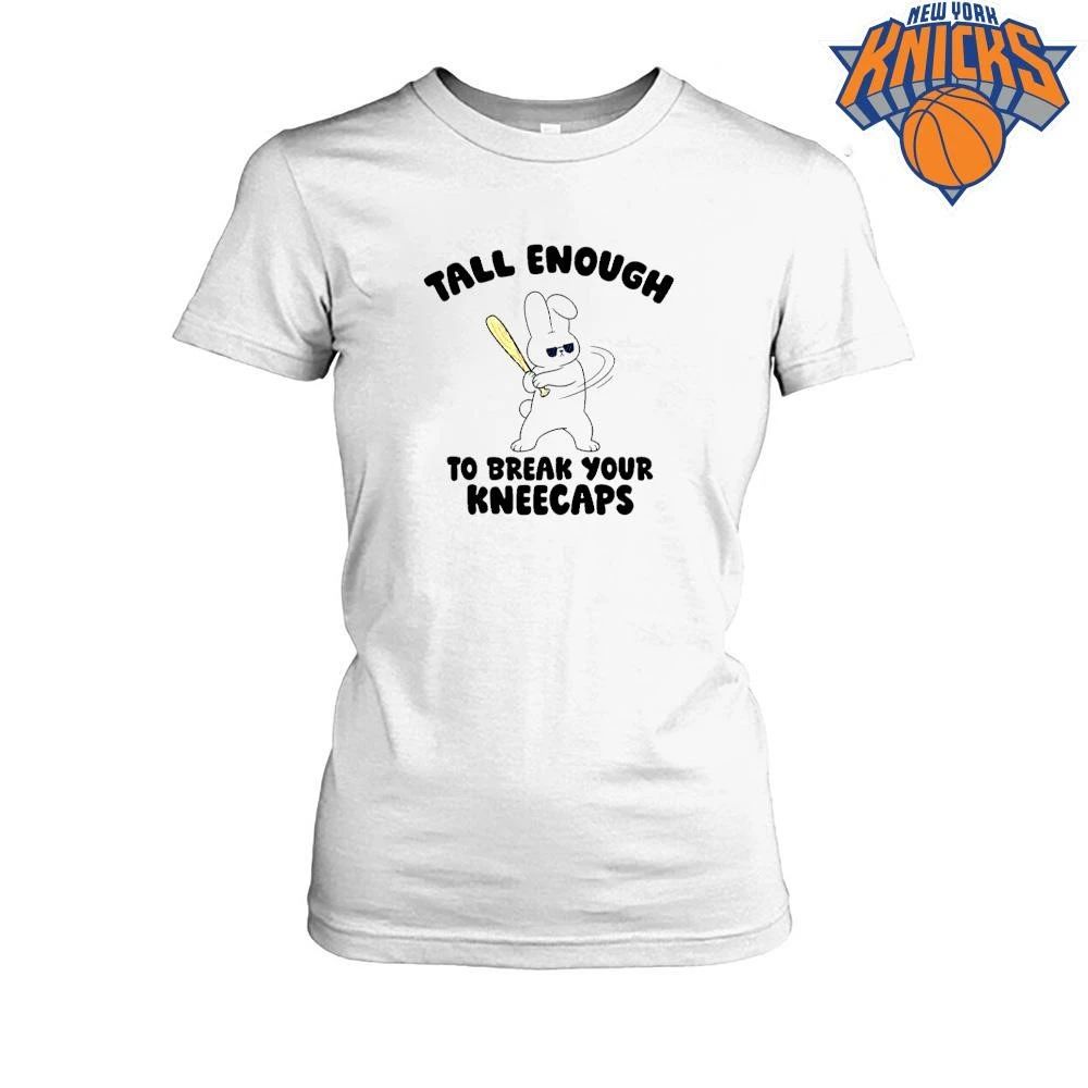 Tall Enough To Break Your Kneecaps Funny Bunny With Baseball Bat Shirt Unisex